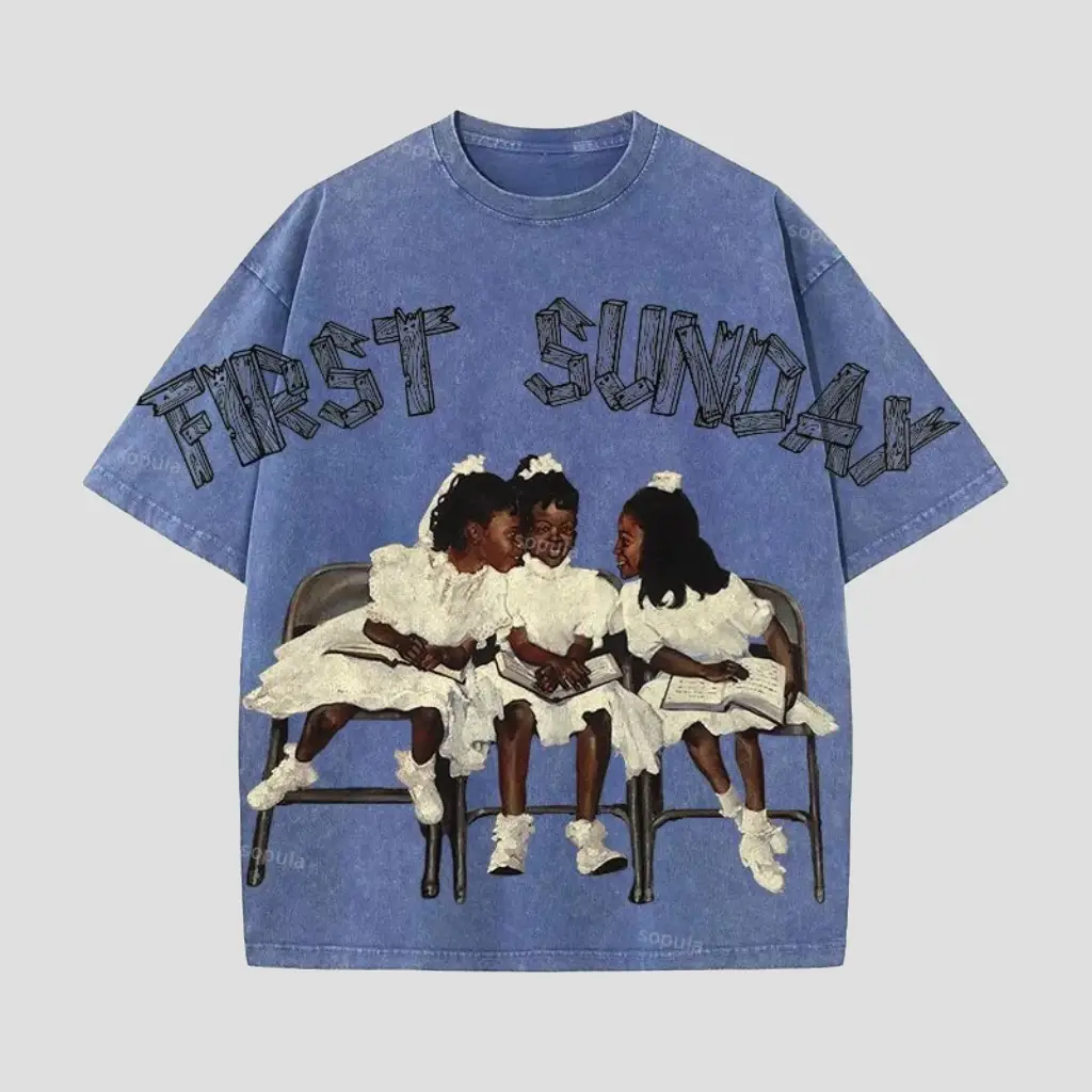 First Sunday Graphic Shirts Blue