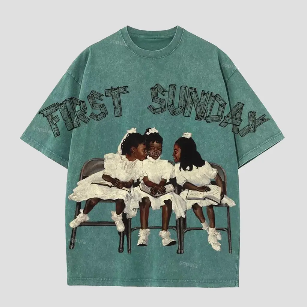 First Sunday Graphic Shirts Green