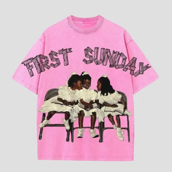 First Sunday Graphic Shirts Pink